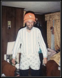 Dad wearing all of his Christmas gifts