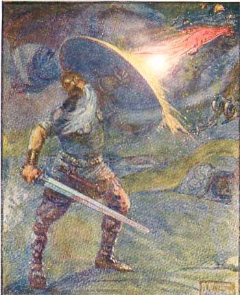 Beowulf and the dragon 