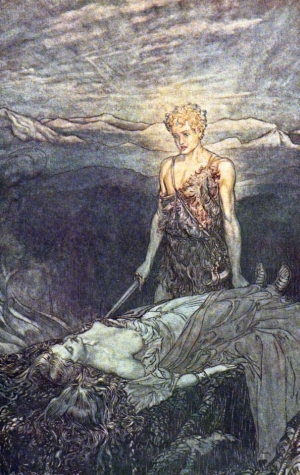Siegfried awakens Brunnhilde